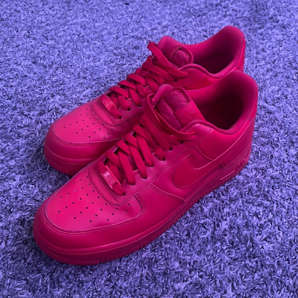 Nike Air Force one all red size 9.5 worn 1 time